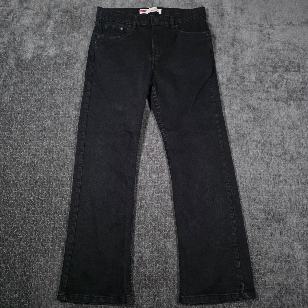 Levis 517 Bootcut Jeans Boys Size 14 Fits 28x25 Black Denim Pants Cowboy Rodeo